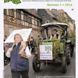 Koublumma 1-2014 zur ersten Teilnahme des BUND Naturschutz beim Erntedankfestzug