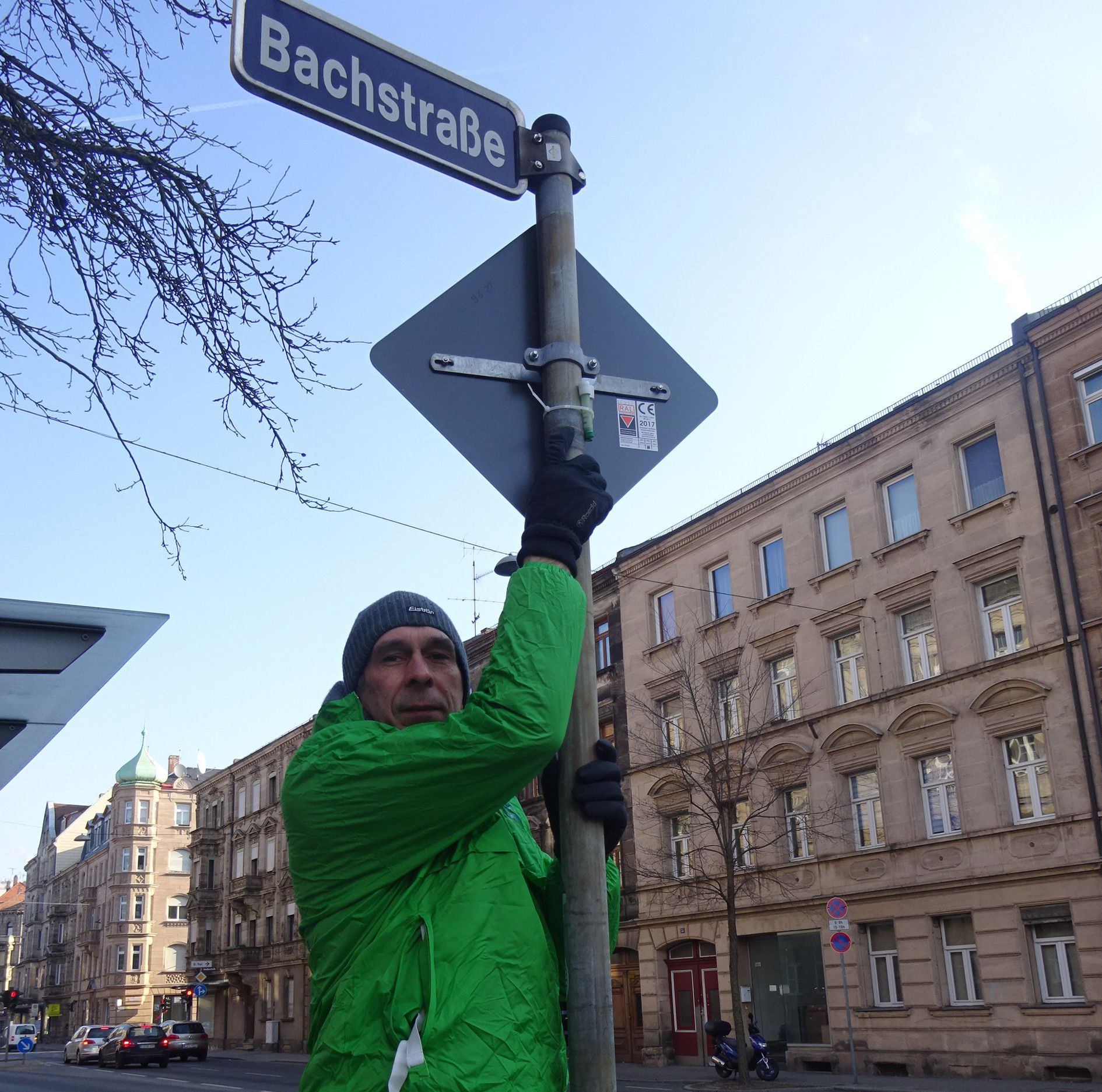 Stckoxid-Messung durch Passivsammler in der Schwabacher Straße in Fürth