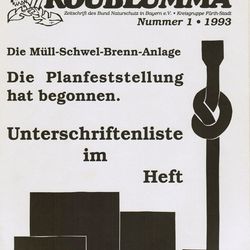 Koublumma 1-1993 zur geplanten Schwelbrennanlage in Fürth