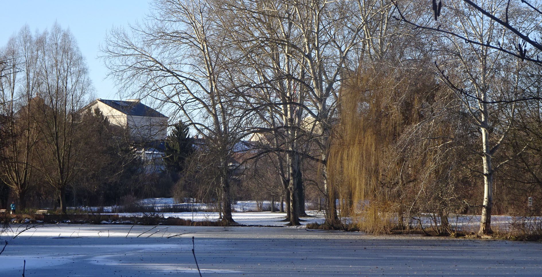 Winterlicher Stadtpark in Fürth