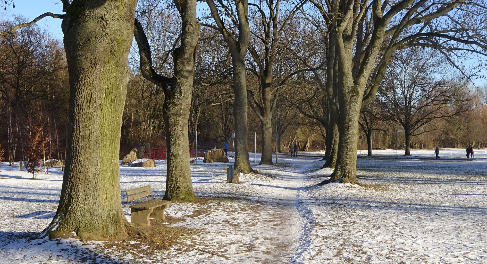 Winterliche Talauen in Fürth